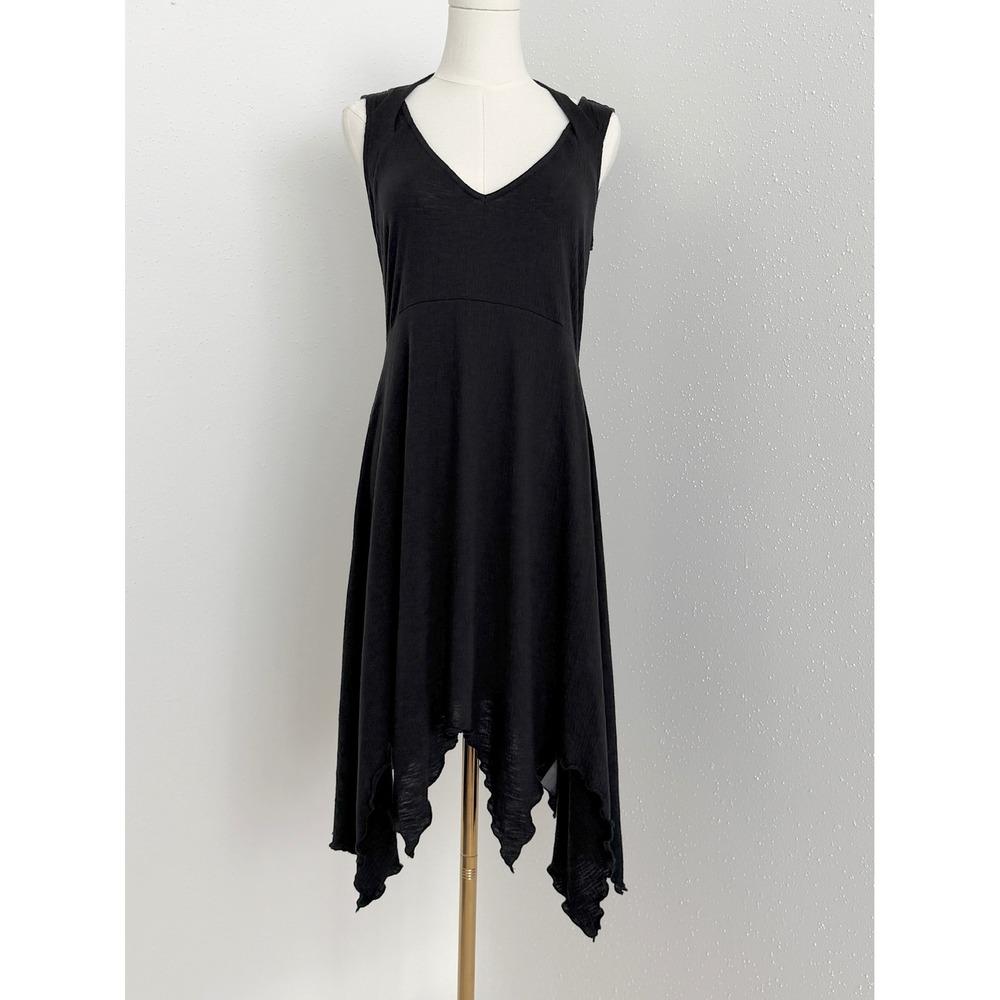 Killstar Desoluna Black Asymmetrical Sleeveless Dress Goth Whimsigoth Witchy (M)